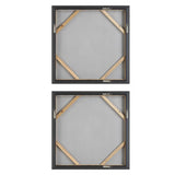 Unpredictable Hand Painted Canvases (Set of 2) - Gray by Uttermost - View 6