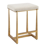 Midas Counter Stool - White / Gold by Uttermost - View 4
