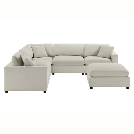 Cassandra Modular 6-Piece Sectional in Beige - sold by Home Elegance USA