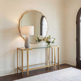 Kendrick Glass Console Table - Gold by Uttermost - View 2