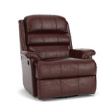 Yukon Transitional Leather Swivel Gliding Recliner | Flexsteel