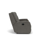 Arlo Transitional Fabric Reclining Loveseat With Console | Flexsteel