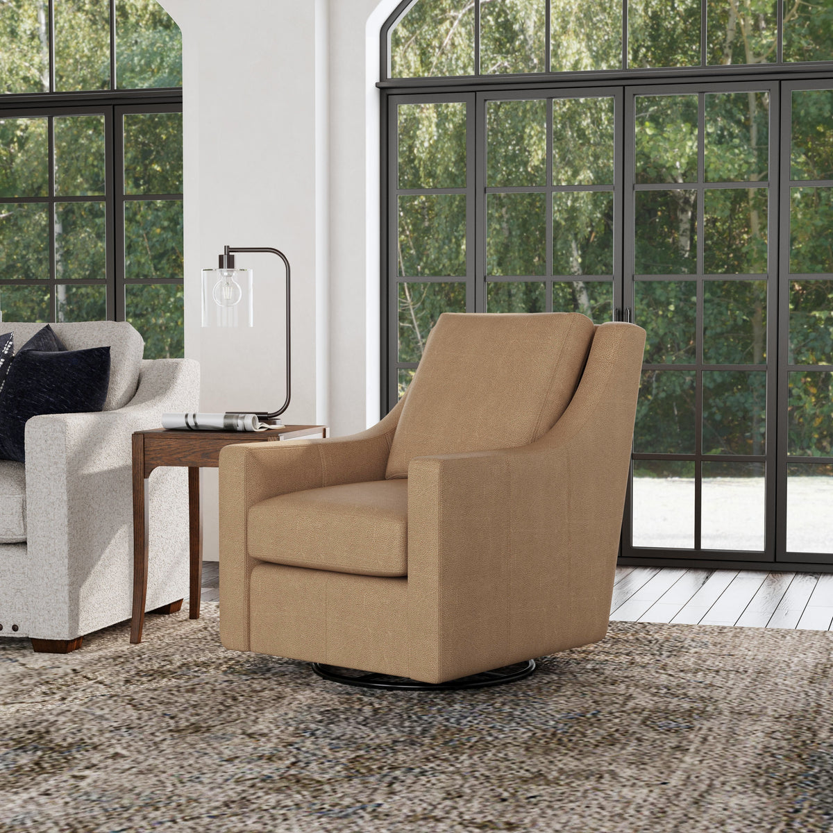 Murph Leather Swivel Glider Chair | Flexsteel
