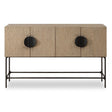 Lunar 4 Door Elm Wood Cabinet - Light Brown by Uttermost - View 1