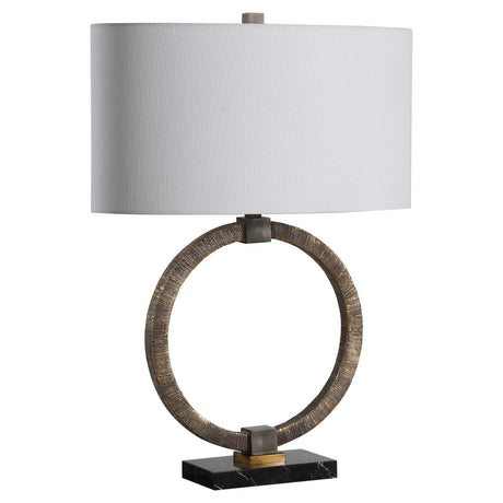 Relic Table Lamp Aged Gold - Light Brown / Silver by Uttermost - View 4