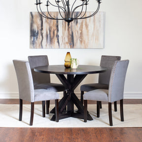 Enbridge 5-piece Dining Set, Cross-Buck Dining Table with 4 Stylish Chairs - sold by Home Elegance USA