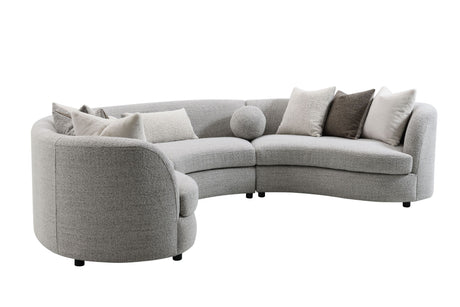 Ivria Gray Boucle Sectional Sofa W/9 Pillows - sold by Home Elegance USA