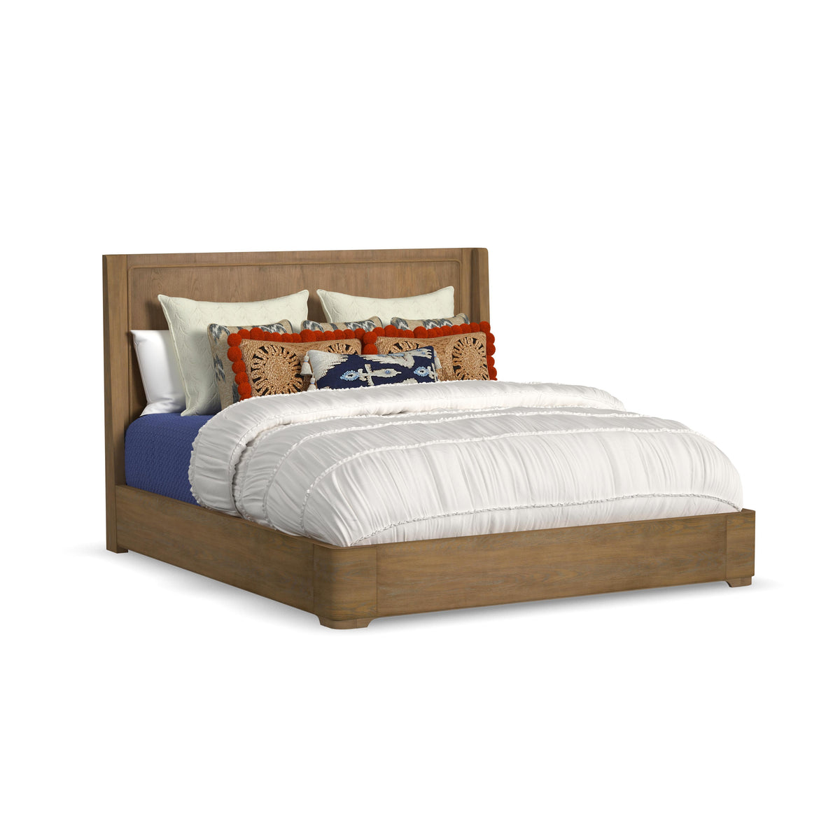 Normandy King Panel Bed - Light Brown | Flexsteel