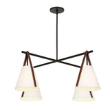 Reins Accent Straps 4 Light Chandelier - Black by Uttermost - View 8