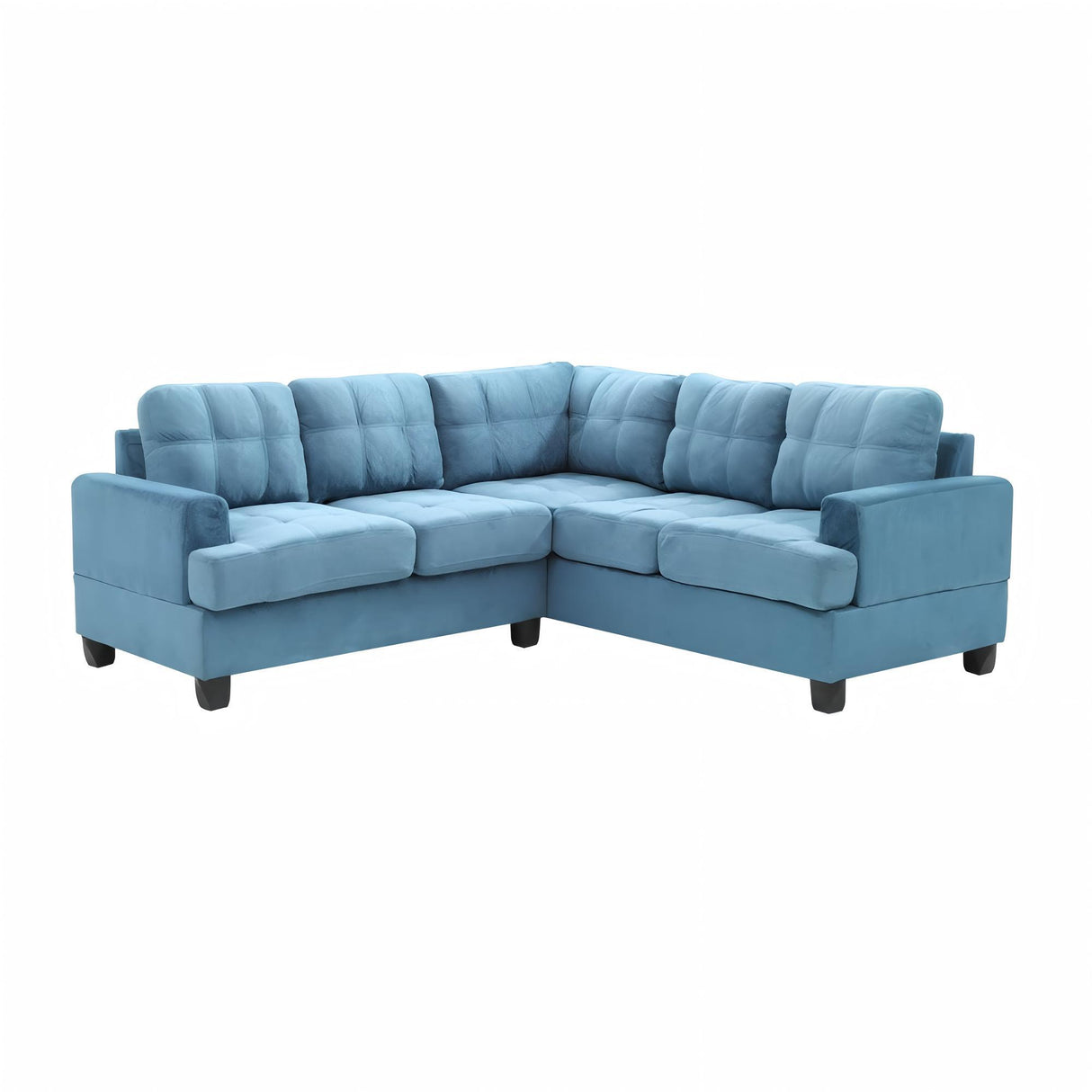 Glory Furniture Sandridge G518B-SC Sectional Sofa Aqua Blue Microfiber 80 Inch