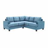 Glory Furniture Sandridge G518B-SC Sectional Sofa Aqua Blue Microfiber 80 Inch