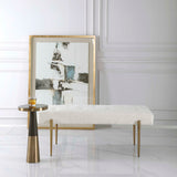 Olivier Bench - White / Gold by Uttermost - View 9
