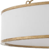 Algiers 8 Light Drum Pendant - Gold / White by Uttermost - View 12