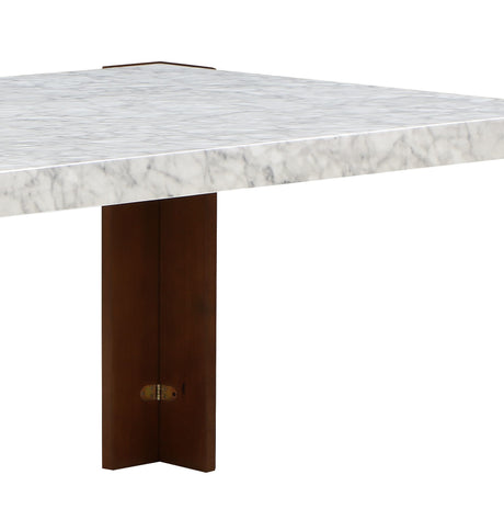Hettie Dining Table W/Engineered Stone Top 7Pcs Dining Room Set - sold by Home Elegance USA