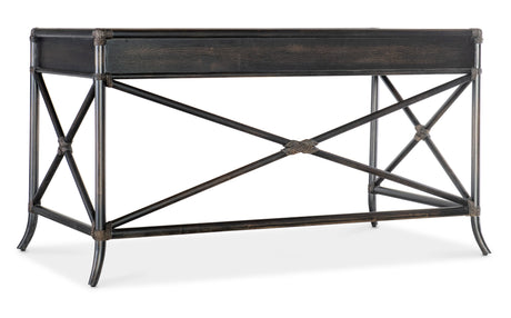 Retreat Pole Rattan Writing Desk - Black / Dark Brown by Hooker Furniture - View 5