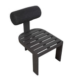 Bolster Back Outdoor Dining Chair Charcoal - Black by Uttermost - View 4