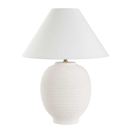 Rocio Ceramic Table Lamp - White by Uttermost - View 3