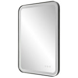 Crofton Vanity Mirror Black & Silver - Black / Silver by Uttermost - View 6