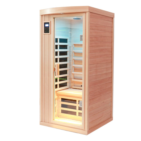One-Person Hemlock Far Infrared Sauna - sold by Home Elegance USA