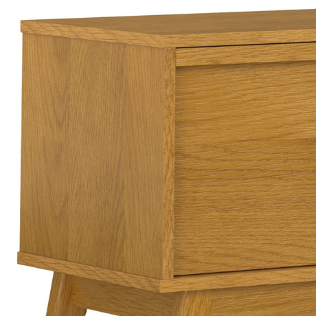 Lennon 72 inch Wide Solid Wood Low TV Stand in Oak For TVs up to 80 inches - sold by Home Elegance USA