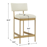 Apsley Counter Stool - Gold / White by Uttermost - View 10
