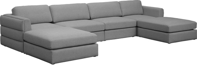 Beckham - Modular Sectional 6 Piece - Gray - Fabric - Modern & Contemporary | Home Elegance USA