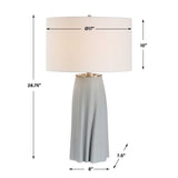 Cover Up Sculpted Table Lamp Blue / Silver - Light Blue by Uttermost - View 7