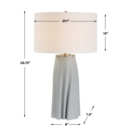 Cover Up Sculpted Table Lamp Blue / Silver - Light Blue by Uttermost - View 7