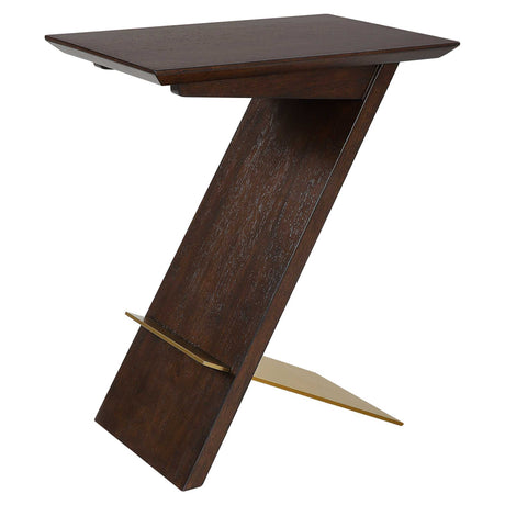 Breakthrough Modern Accent Table - Dark Brown / Gold by Uttermost - View 5