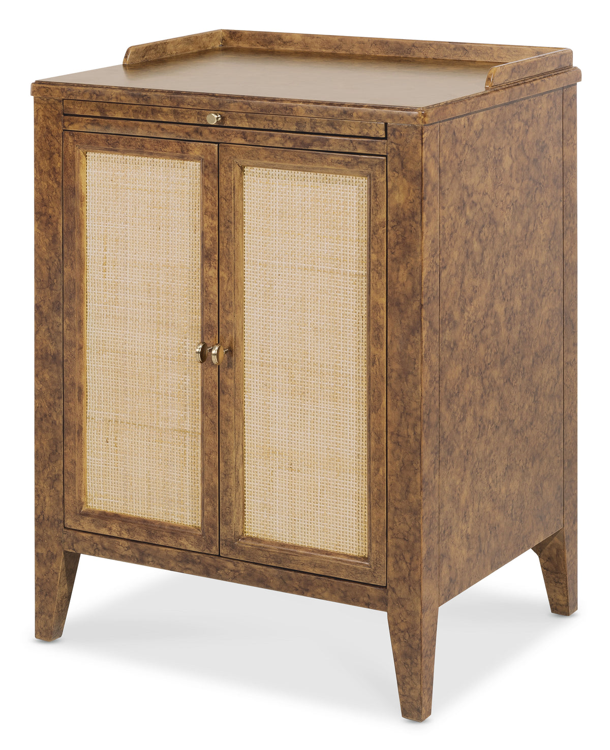 Archives Two-Door Nightstand - Dark Brown / Beige by Hooker Furniture - View 3