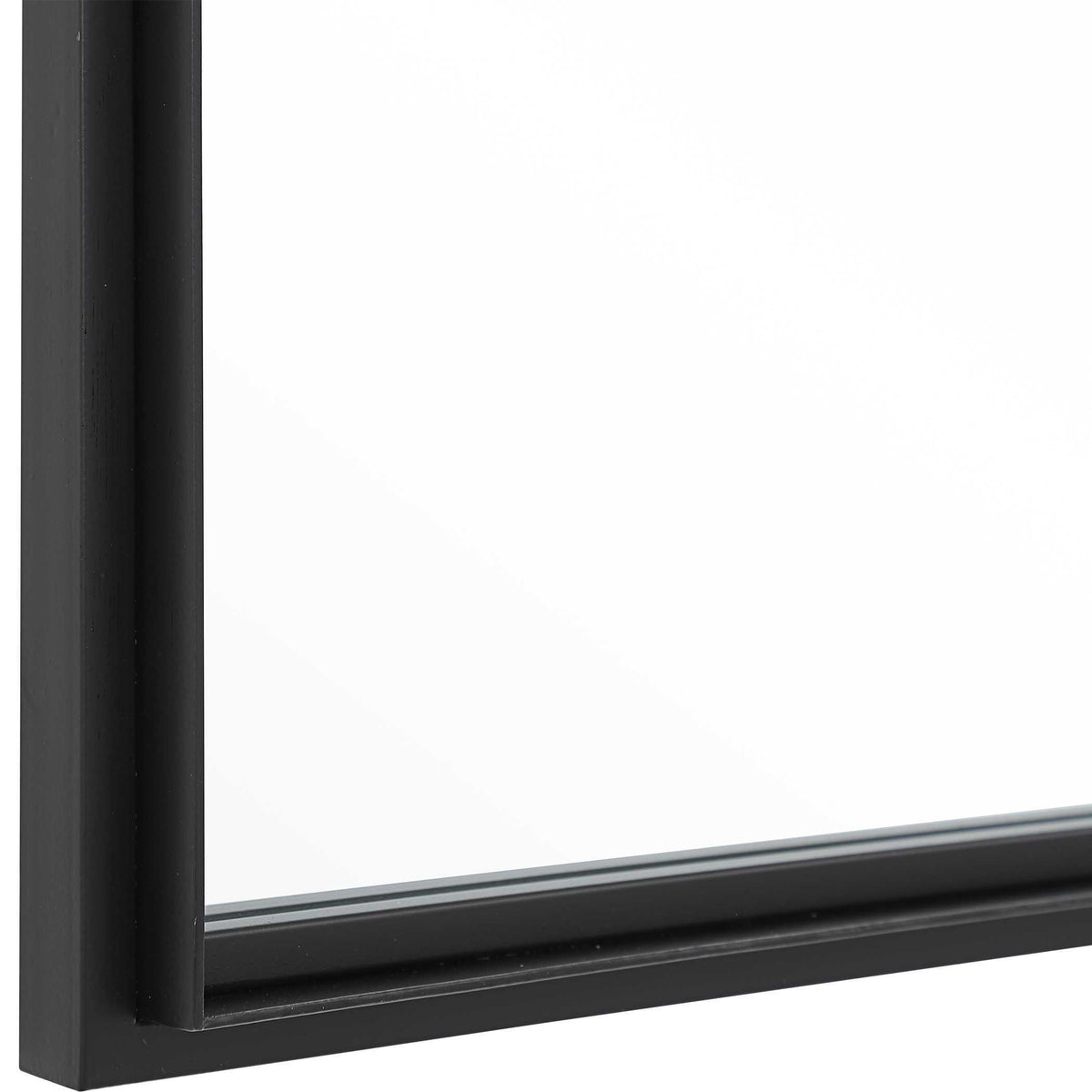 Rousseau Iron Window Mirror - Black by Uttermost - View 5
