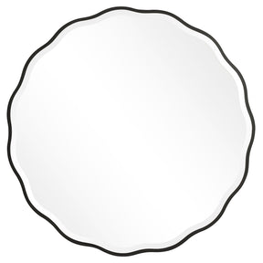 Aneta Round Mirror - Black by Uttermost - View 1