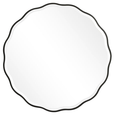 Aneta Round Mirror - Black by Uttermost - View 1