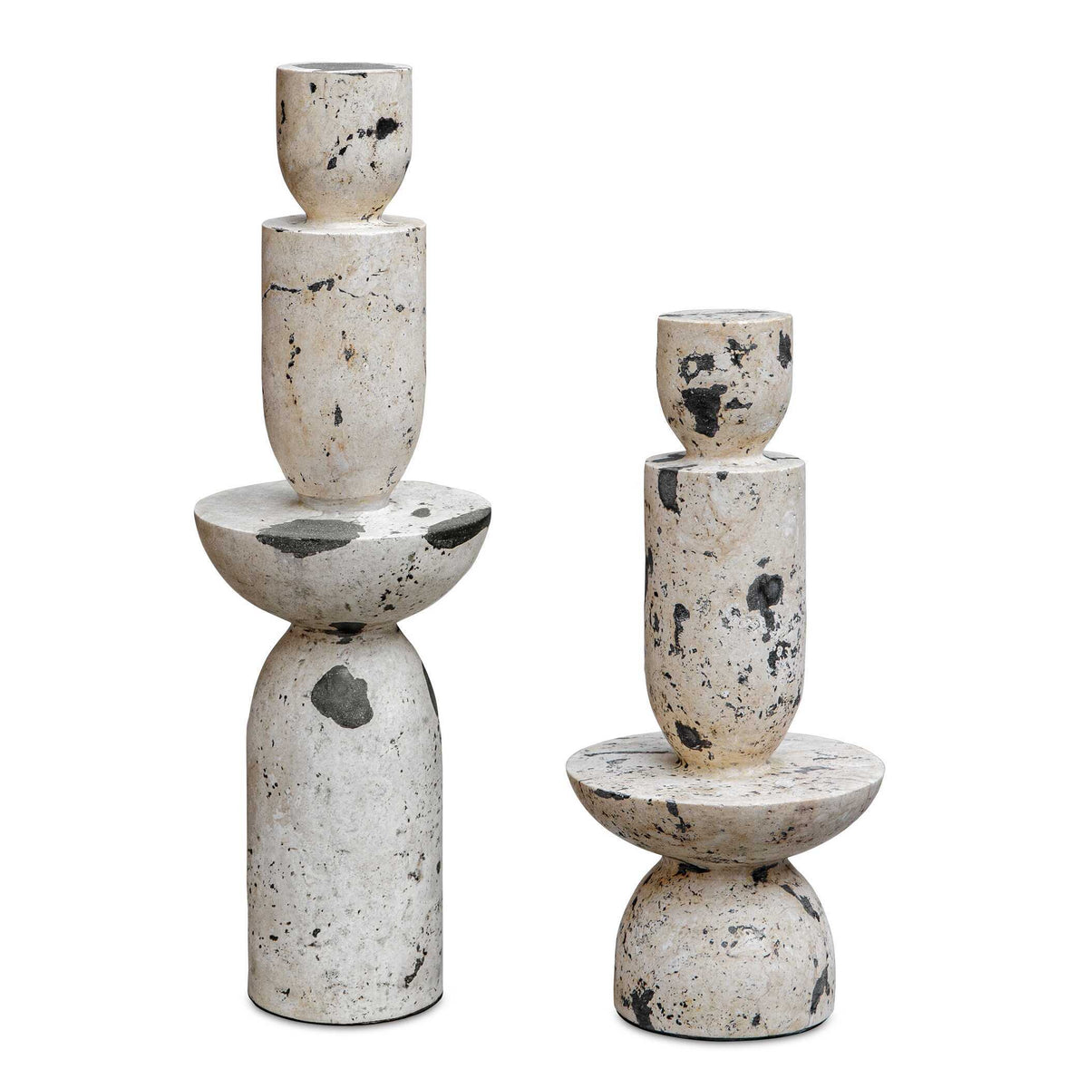 Nouveau Tower Sculptures (Set of 2) - White by Uttermost - View 1