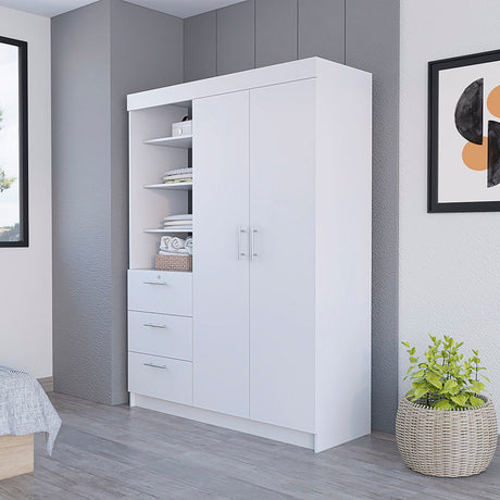 Armoire Rumanu, Bedroom, White - sold by Home Elegance USA