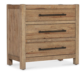 Vineyard Row Three-Drawer Nightstand - Light Brown by Hooker Furniture - View 1