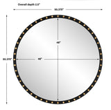 Sele Oversized Round Mirror - Black by Uttermost - View 7