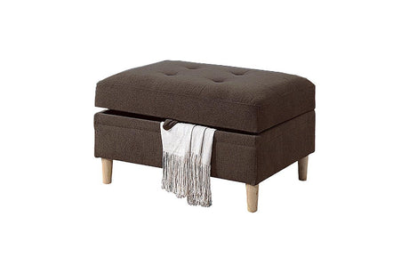3-PCS Reversible Sectional Set Living Room Furniture Chocolate Color Chenille Couch Sofa, Reversible Chaise Ottoman - sold by Home Elegance USA