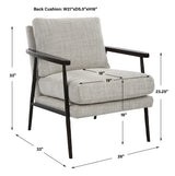 Sebastian Cast Iron Accent Chair - Gray by Uttermost - View 9