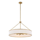 Algiers 8 Light Drum Pendant - Gold / White by Uttermost - View 9