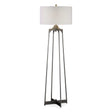 Adrian Modern Floor Lamp - Silver / White by Uttermost - View 1