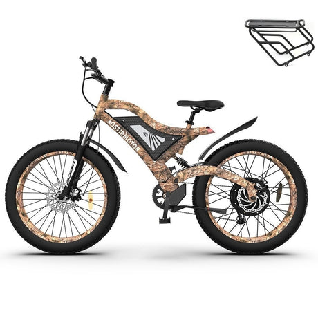 AOSTIRMOTOR S18 - 1500W 26" 1500W Electric Bike Fat Tire 48V 15AH Removable Lithium Battery Mountain Bicycle Shimanos Bicycle Full Suspension MTB Bikes for Adults | Home Elegance USA