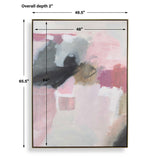 Process Framed Abstract Art Black / Gold / Gray / Green / Pink / Purple / White - Pink / White by Uttermost - View 8
