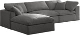 Cozy - Modular Sectional 4 Piece Cloud - Grey - 634Grey - Sec4A - Home Elegance USA - 6