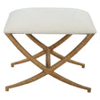 Expedition White Fabric Small Bench by Uttermost - View 1