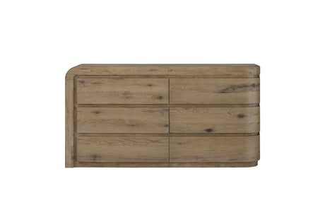 Curved Dresser in English Knotty Oak