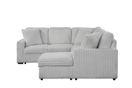 Grande Modern Style Sectional Sofa with USB-C, Sleeper Function & Storage Made with wood in Gray(CA INVENTORY) - sold by Home Elegance USA