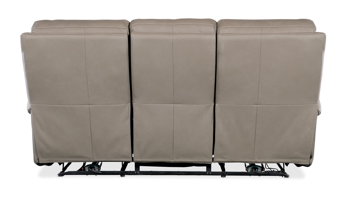 Somers Sofa With Power Recline & Power Headrest - Light Gray by Hooker Furniture - View 4
