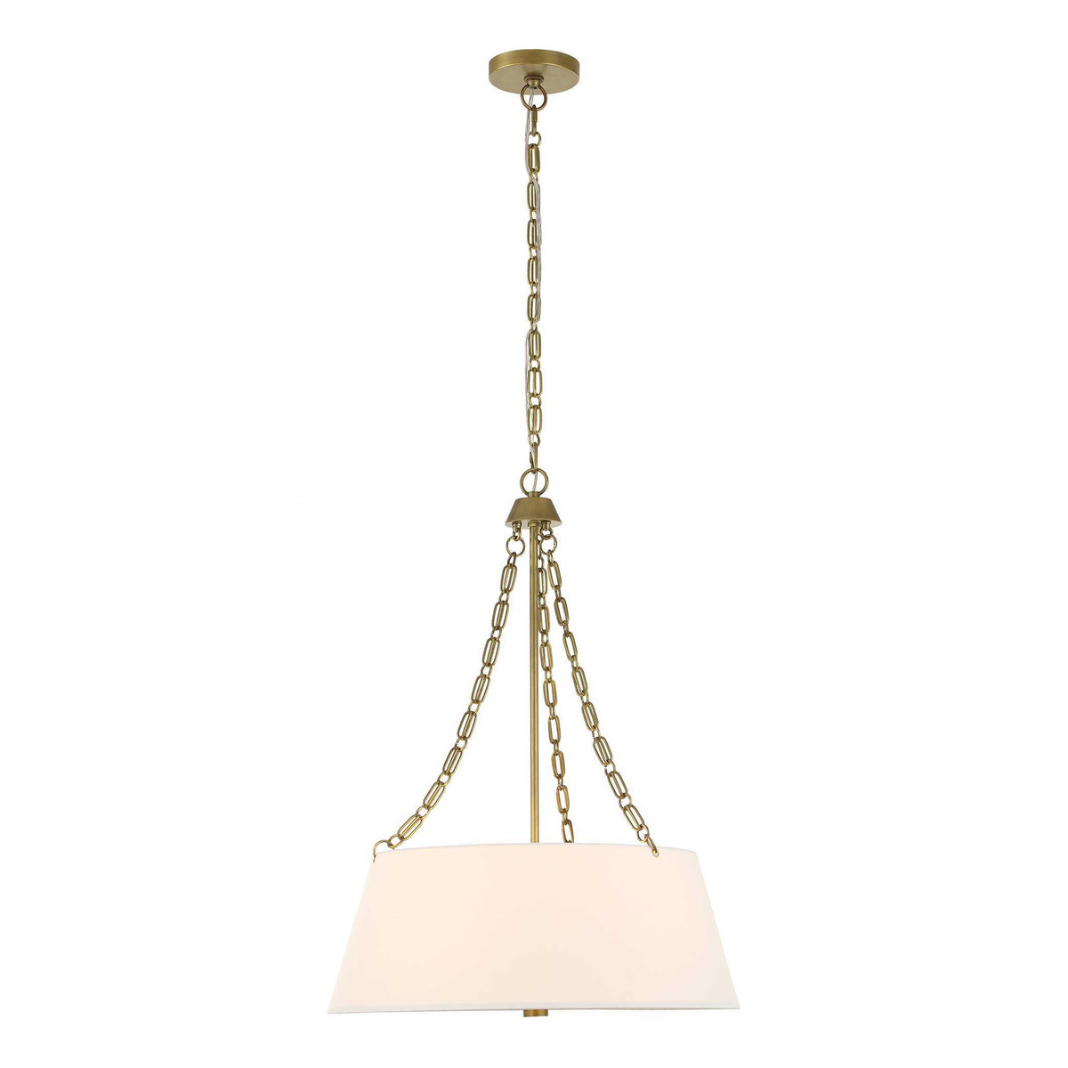 Andalucia 4 Light Drum Pendant - Gold / White by Uttermost - View 11
