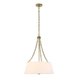 Andalucia 4 Light Drum Pendant - Gold / White by Uttermost - View 11